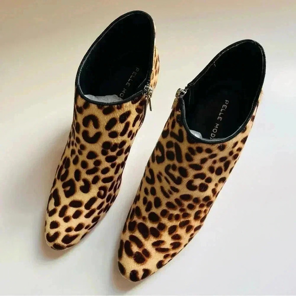NWT Pelle Moda - Leopard Calf Hair Yelm Heel Bootie - Picture 9 of 10